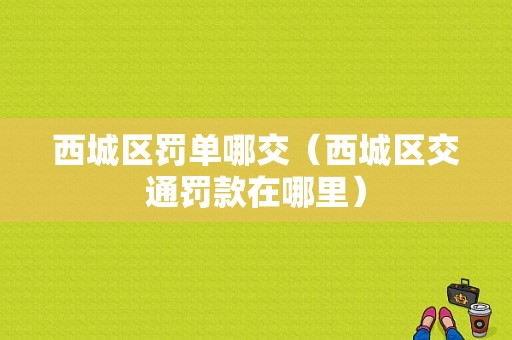 西城区罚单哪交（西城区交通罚款在哪里）