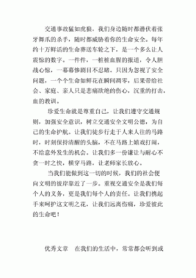 文明交通我先行（文明交通我先行主题征文）