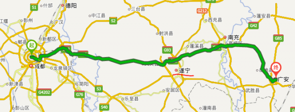 峨眉到广安的高速路（峨眉到广安的高速路况查询）