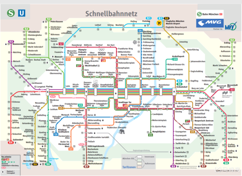 慕尼黑交通图（慕尼黑地铁线路图）