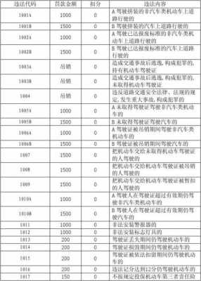 交通违规代码1625（交通违规代码10052）