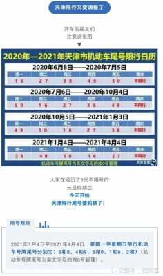 天津小娇车限行（天津小汽车限行2021）