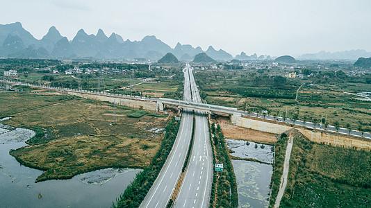 航拍桂林高速路（桂林高速风景）